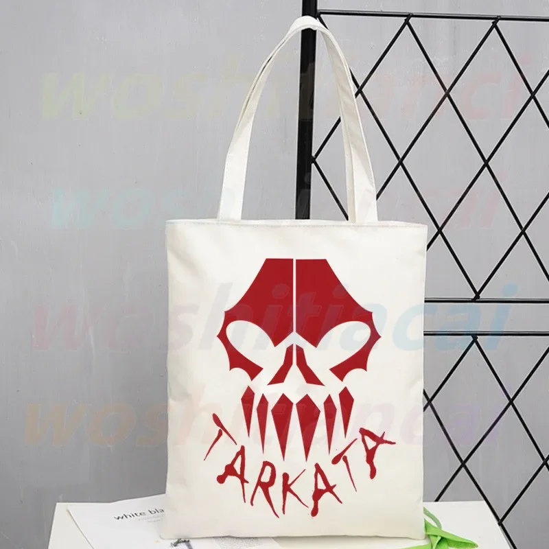 Bolsa de lona simples Mortal Kombat feminina, bolsa elegante, bolsas de ombro, compras casuais, meninas