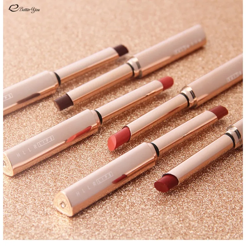 Small Gold Bars Lipstick Matte Long Lasting Moisturing Sexy Red Lip Stick Non Fading Waterproof Lipsticks Makeup For Women Gift