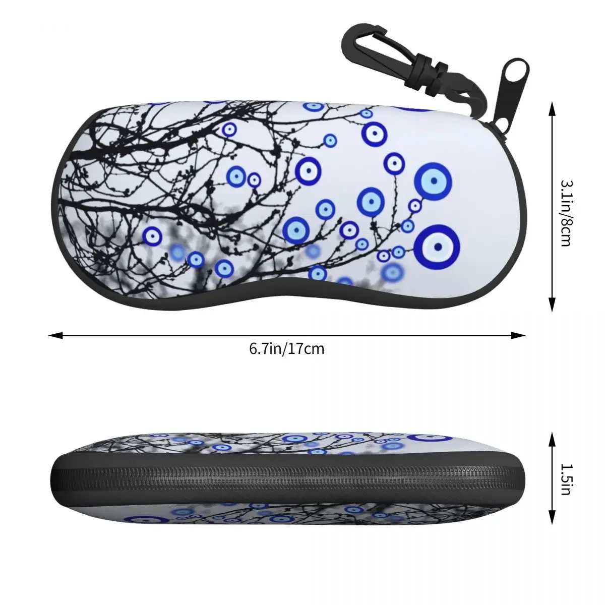 Evil Eye Tree Glasses Case Stylish Mediterranean Amulet Shell Eyeglasses Case Sunglasses Box