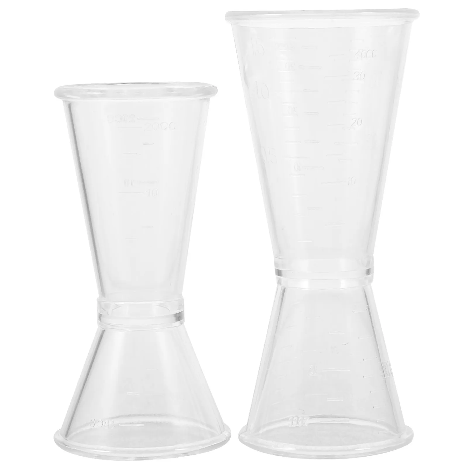 2Pcs Resin Cocktail Jigger Double Ended Measuring Cup 10-20Cc 20-40Cc for Accurate Liquor Portioning Flavor Balanced Mixology