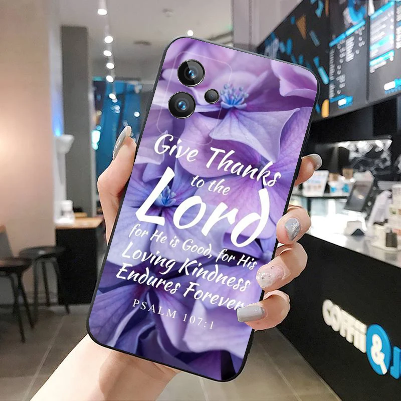 حافظة آية الكتاب المقدس المسيحية لهاتف OPPO Realme 10 Pro Plus GT 2 Pro X2 Pro XT C25S 8 7 6 Pro GT Master C3 C21 C11 X3 SuperZoom #6