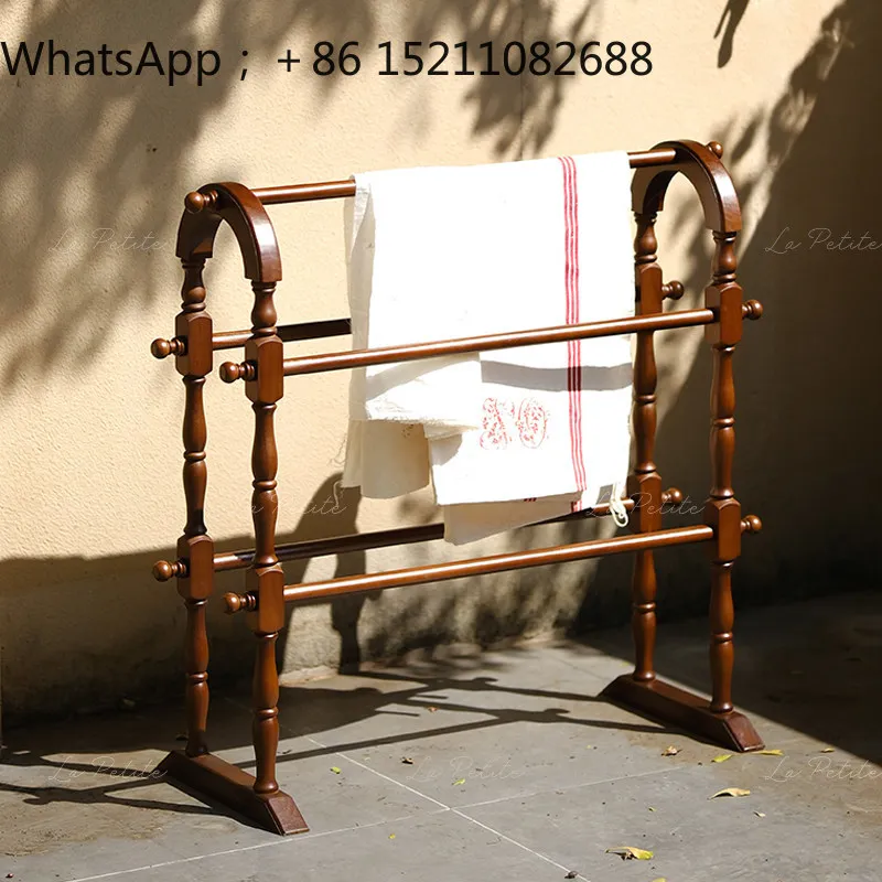 LLY retro towel rack household living room bedroom floor display rack storage rack medieval shooting props