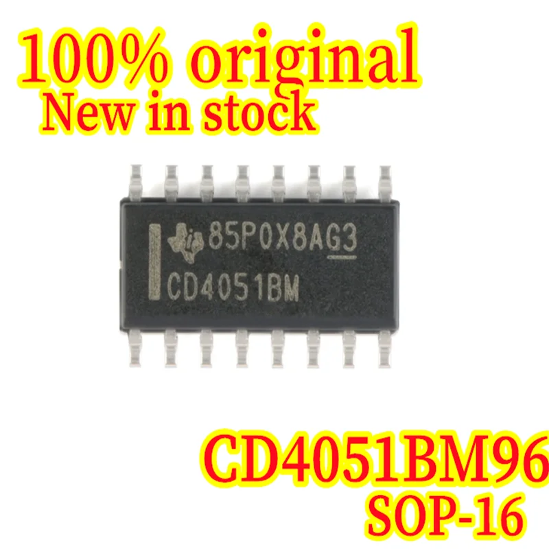 (50/200PCS) CD4051BM96 CD4051BM SOP-16 Brand new original analog multiplexer / demultiplexer chip in stock with fast delivery