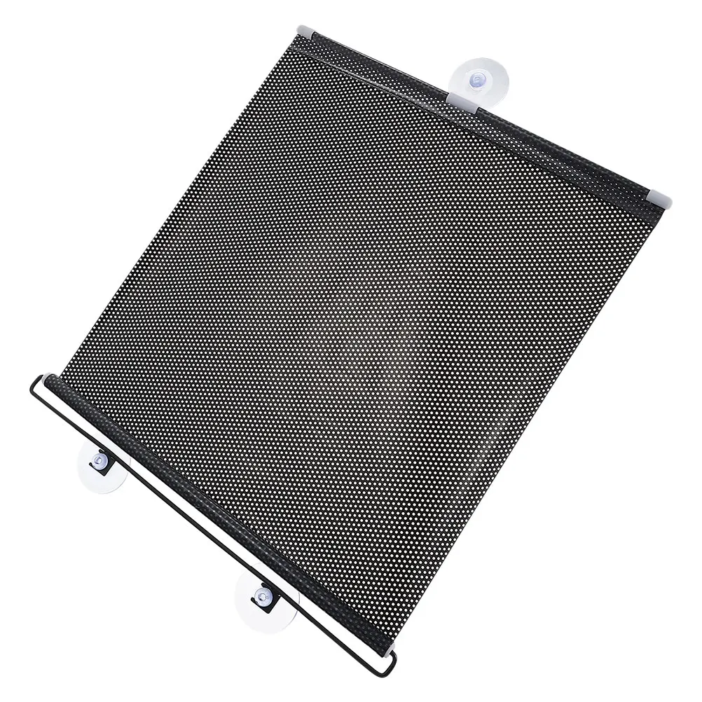 

Blackout Roller 58x125cm Black Dots Suction Cup Shades Retractable Sunshield Windshield Blind Temporary Window Sunshade Window