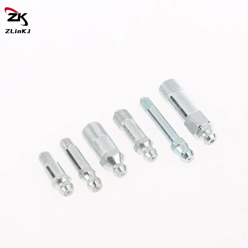 (ZYDD01) 5Pcs Lengthened Grease Nipple Special Zerk M6 M8 M10 Metric Head Connector Straight Type