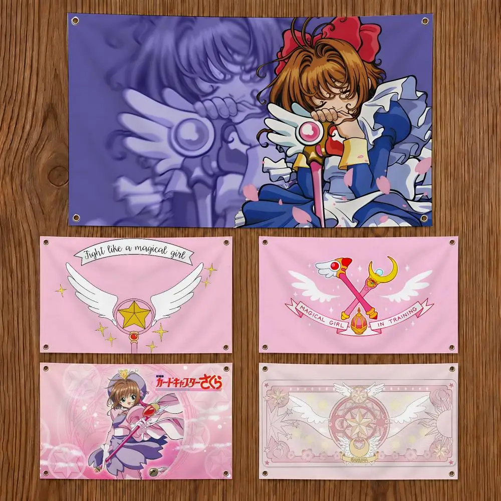 C-Cardcaptor Sakura ANIME Flags Durable Outdoor Indoor Festive Decoration Classic Design Wall Room Banner