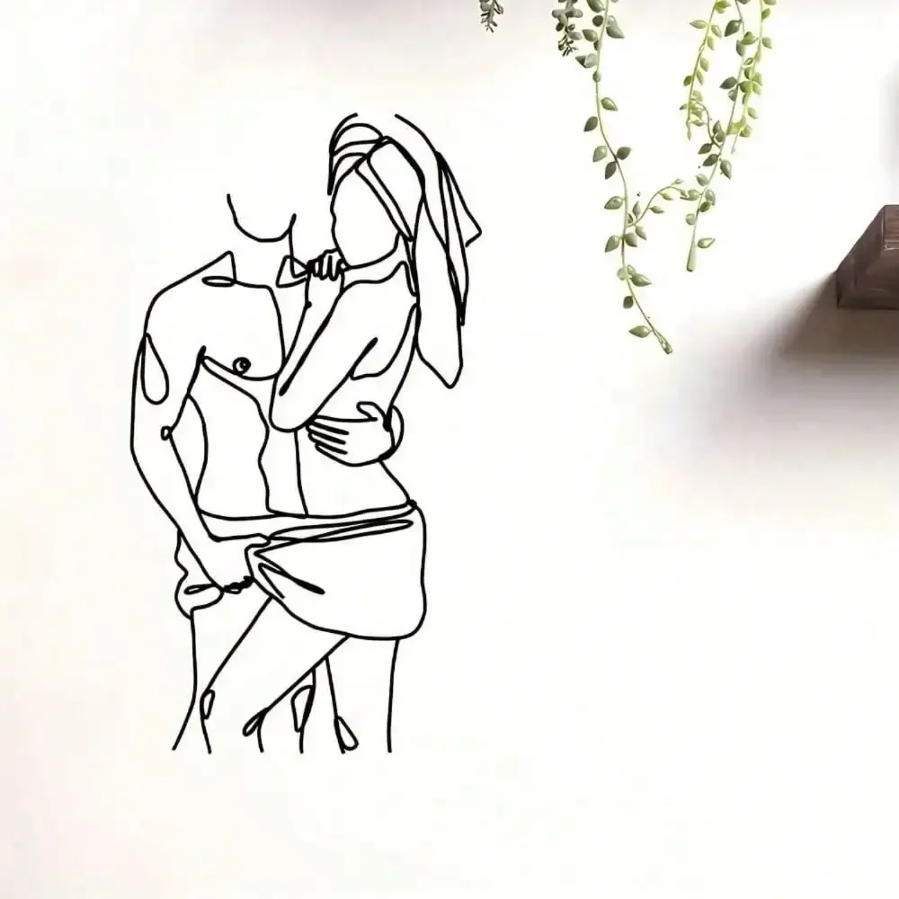 

Elegant Couple Love Metal Wall Decor | Modern Bathroom Design & Stylish Home Accent