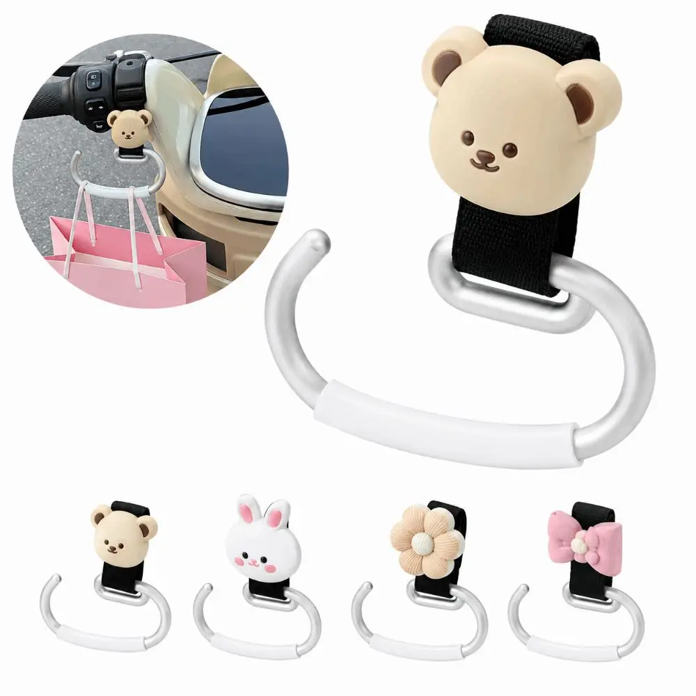 2PCS Extended Length Handlebar Hook Hanging Bracket Aluminum Alloy Helmet Hanger Heavy Duty Universal Handlebar Mount Hook