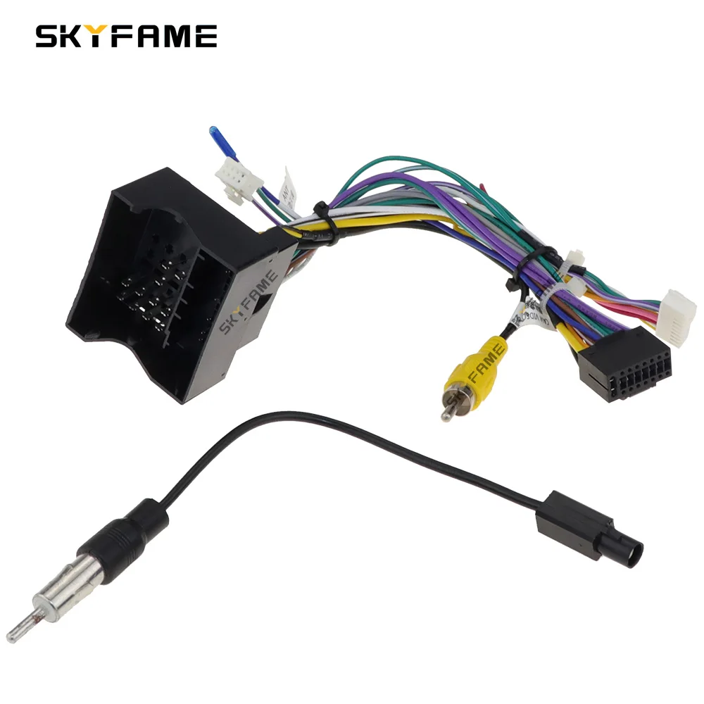SKYFAME Car Android 16pin Wiring Harness Cable With Canbus Box Adapter Decoder For MG Extender Maxus T60 T70 V80 G50 V90