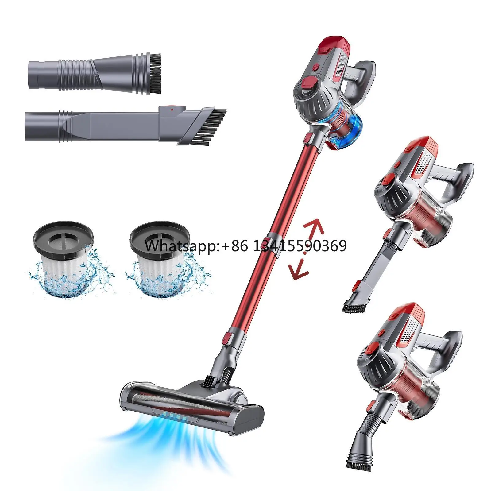 

22000PA Handheld Vacuum Cleaner 5 Stage Filtration Cyclone 2500mAh Battery for Tile Hard Floor Carpet Car Cleaning for Hotels