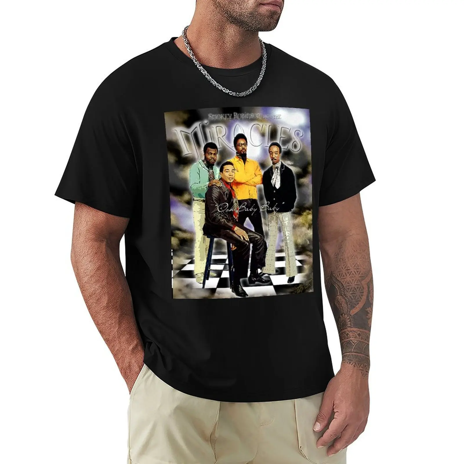 Smokey Robinson & The Miracles Ooh Baby Baby D-2 Poster T-Shirt customizeds for a boy plain mens plain t shirts