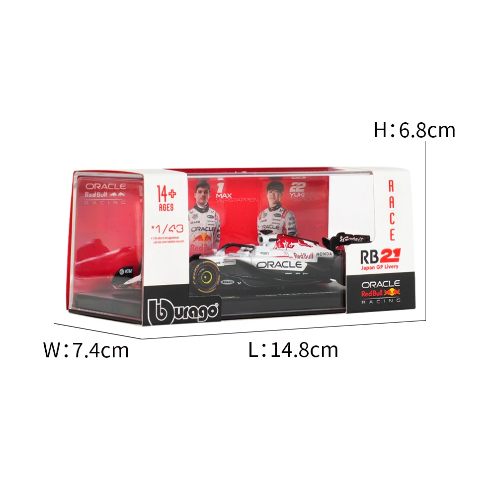 bburago-1-43-Акриловая-коробка-2025-redbull-rb21-1-Коллекционная-модель-гоночного-автомобиля-Формулы-1-22-шт-из-литого-металла-в-акриловой-коробке