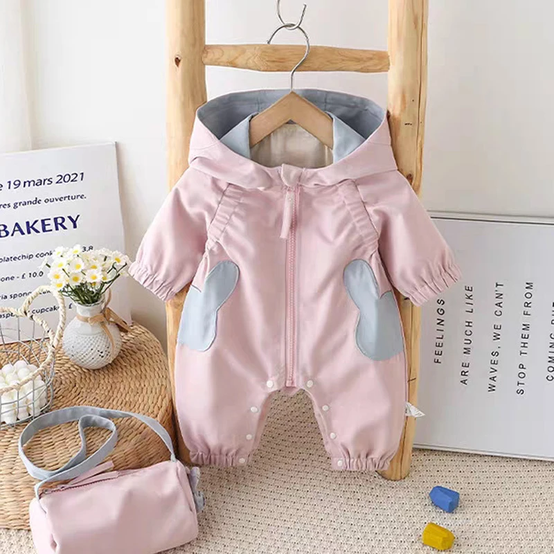 IYEAL 2026 New Baby Girl Stormtrooper Coat Spring and Autumn Baby Clothes Spring Outing jumpsuit Korean version Romper