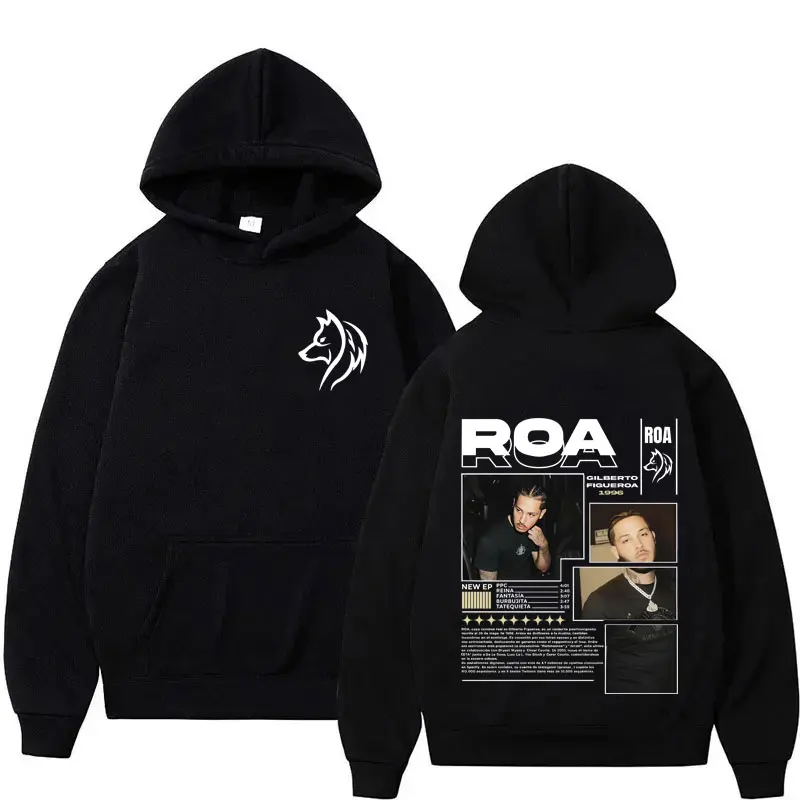 Sudaderas con capucha de rapero ROA Tour Album Merch para hombre y mujer, ropa gótica de Hip Hop para Otoño/Invierno, sudadera de alta calidad, Sudadera con capucha de lana a la moda