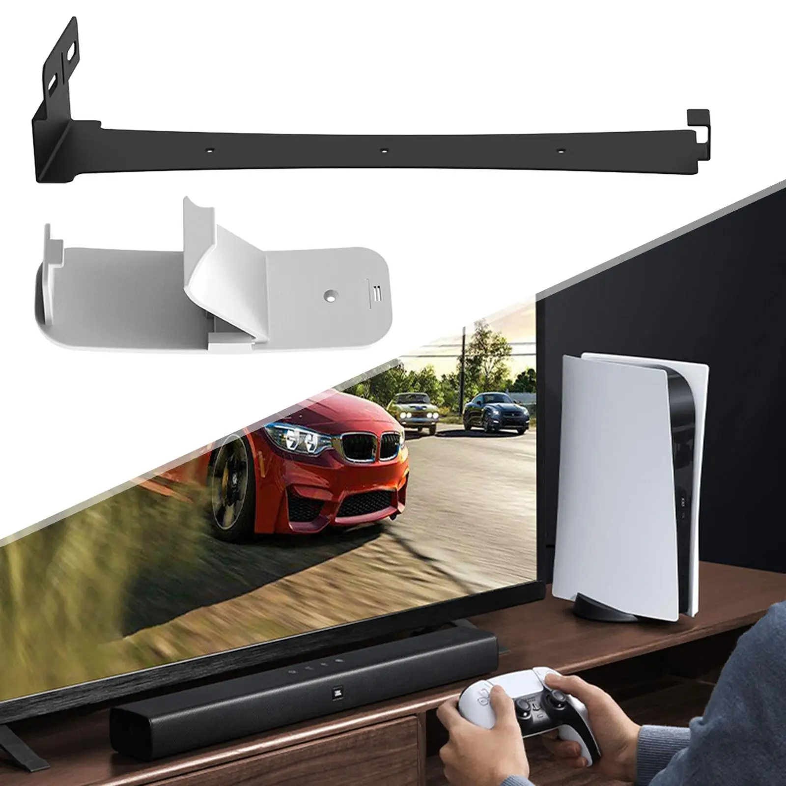Slim Console Wall Mount Bracket Vertical Stand Space Saving Replacement,Heavy Duty Versatile Accessories Gifts Base Stand