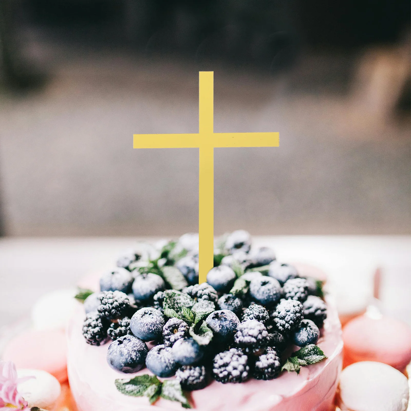 

10Pcs Cross Creative Cake Decorations Dessert Toppers Wedding Party Cake Inserts Baptism Cupcake Picks Wedding Party Props