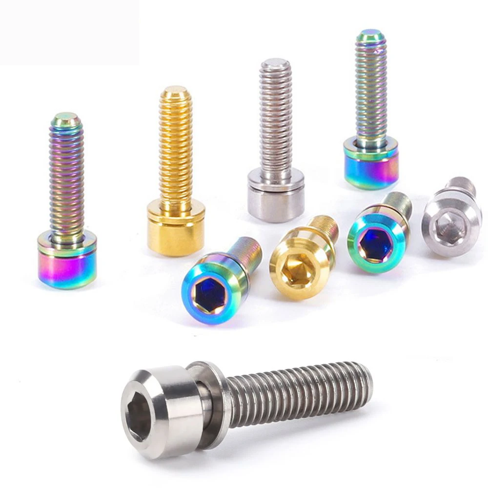 

New TC4 M5 16mm/18mm/20mm Titanium Stem Fixing Bolts For Bike MTB Bicycle Stem Screws Fixed Bolts Bike Cycling Parts 3 Colors
