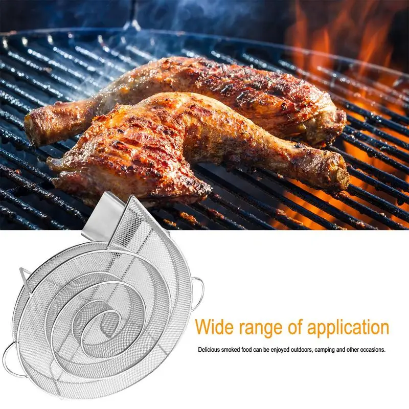 Cold Smoke Generator For BBQ Grill Smoker Wood Dust Hot Cold Smoking Salmon Meat Burner Cooking Stainless Camping BBQ Tools