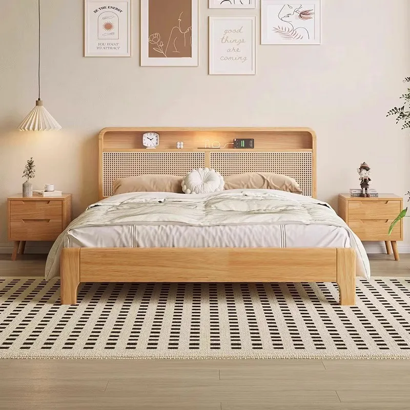 Cama de Madera para Dormitorio Infantil, Diseño Moderno y Lujoso, Cama Doble para Bebés, Cama de Princesa, Muebles Modernos