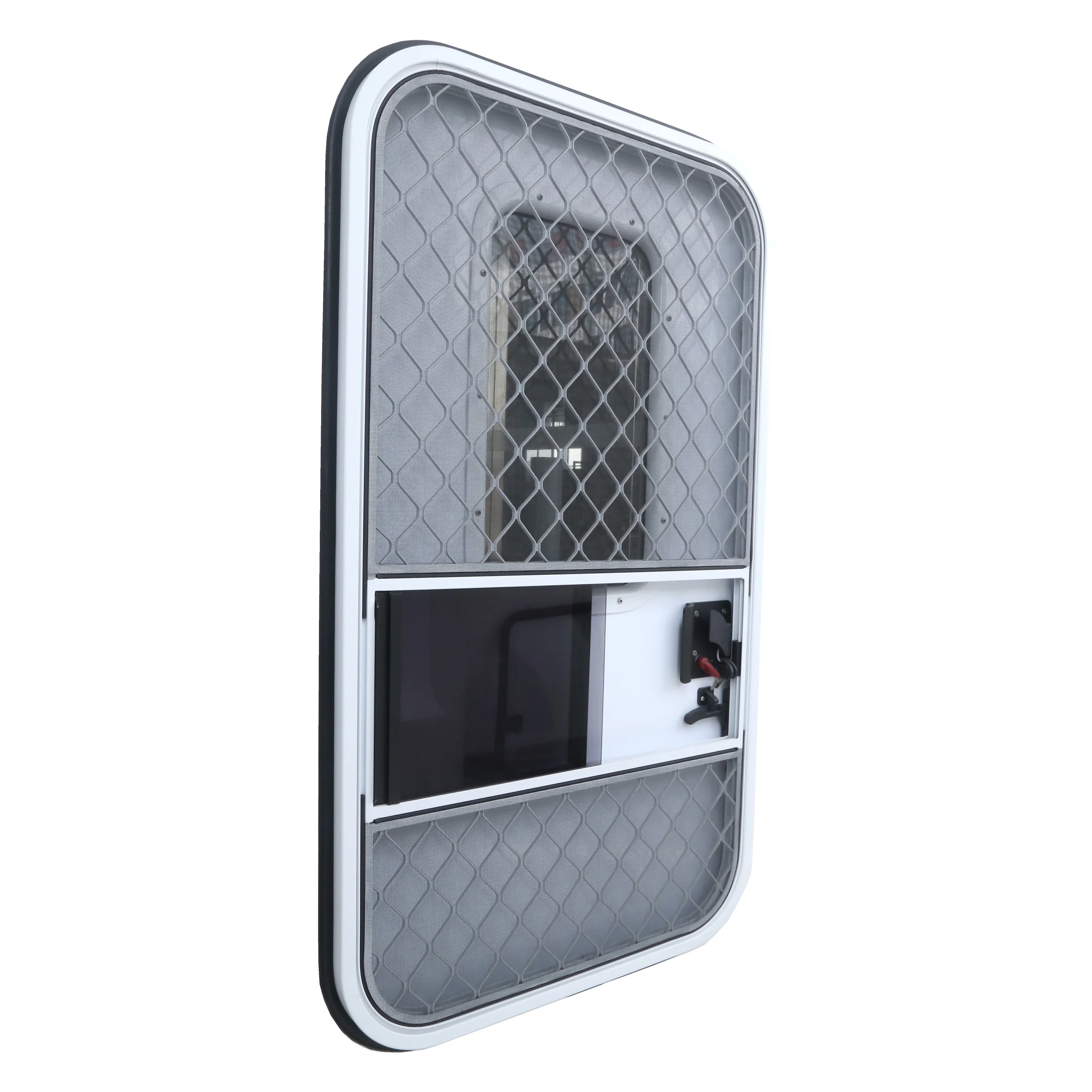 Teardrop Aluminum Alloy RV Entry Door with Lock for Motorhome Caravan Camper Van view 3