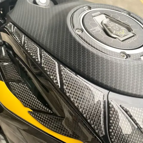 오토바이 탄소 섬유 연료 탱크 패드, 미끄럼 방지 스크래치 방지 3D 스테레오 측면 스티커, CFMOTO 250SR sr 250 보호 스티커