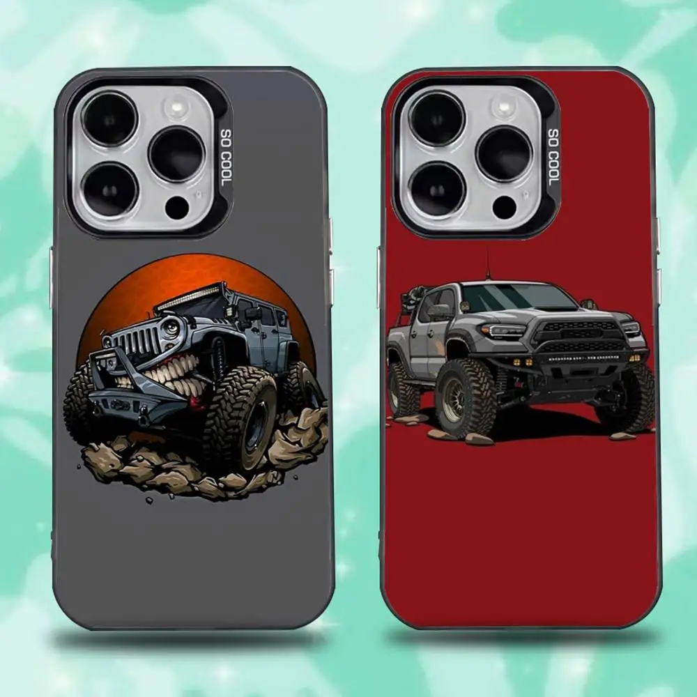 

J-Jeeps-off road SUV Phone Case For iPhone 16,15,14,13,12,11,Pro,Max,Plus,Mini,XS,SE Anti Fall Black Matte Hard Bumper