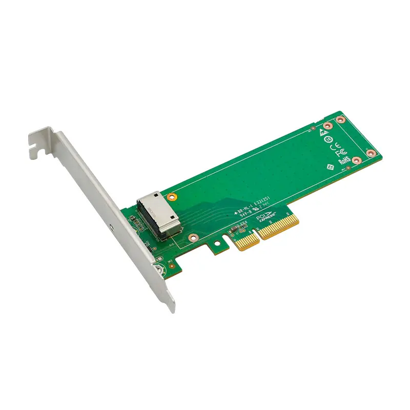 PCIe 4.0 x4 to NVMe EDSFF 1U short E1.S Adapter Support PCIe GEN3/4 mainboard, compatible with PCIE Gen2 and Gen1 backwards.