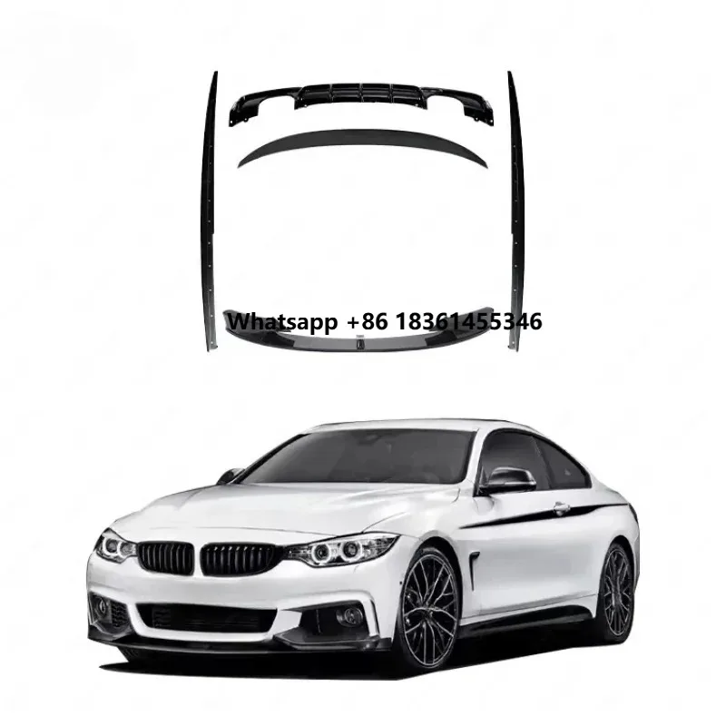 

For 3 Series F30 Upgr MP Gloss Black MP Style Front Lip Rear Diffuser Side Skirts Spoiler Body Kit
