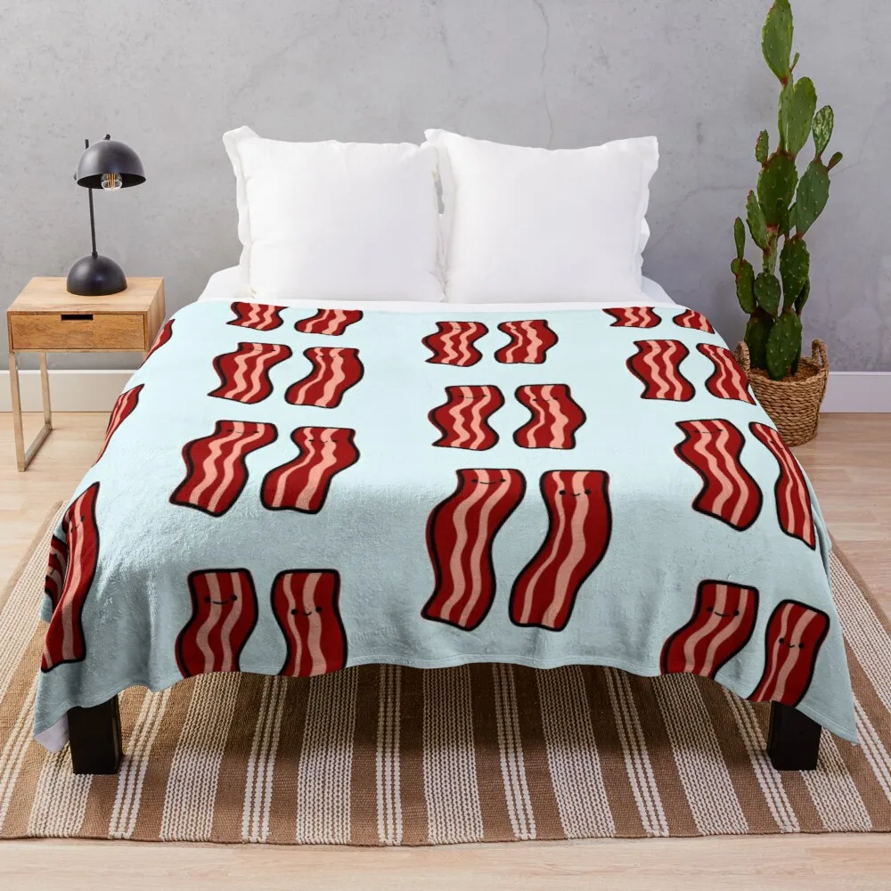 

Cute Bacon Throw Blanket brand blankets giant sofa knit blanket Sofa blanket knitted