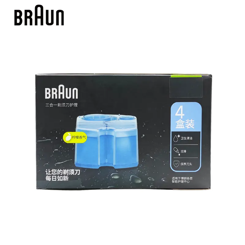 Braun Clean & Renew Cartridge for Bruan Electric Shaver with Automatic Cleaning Center Cleans Stubble & Germ off the Shaver Head - 3