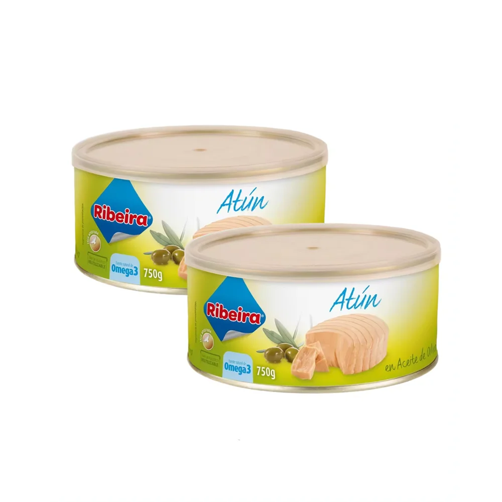 Ribeira Atún en aceite de oliva,2 unidades de 750g