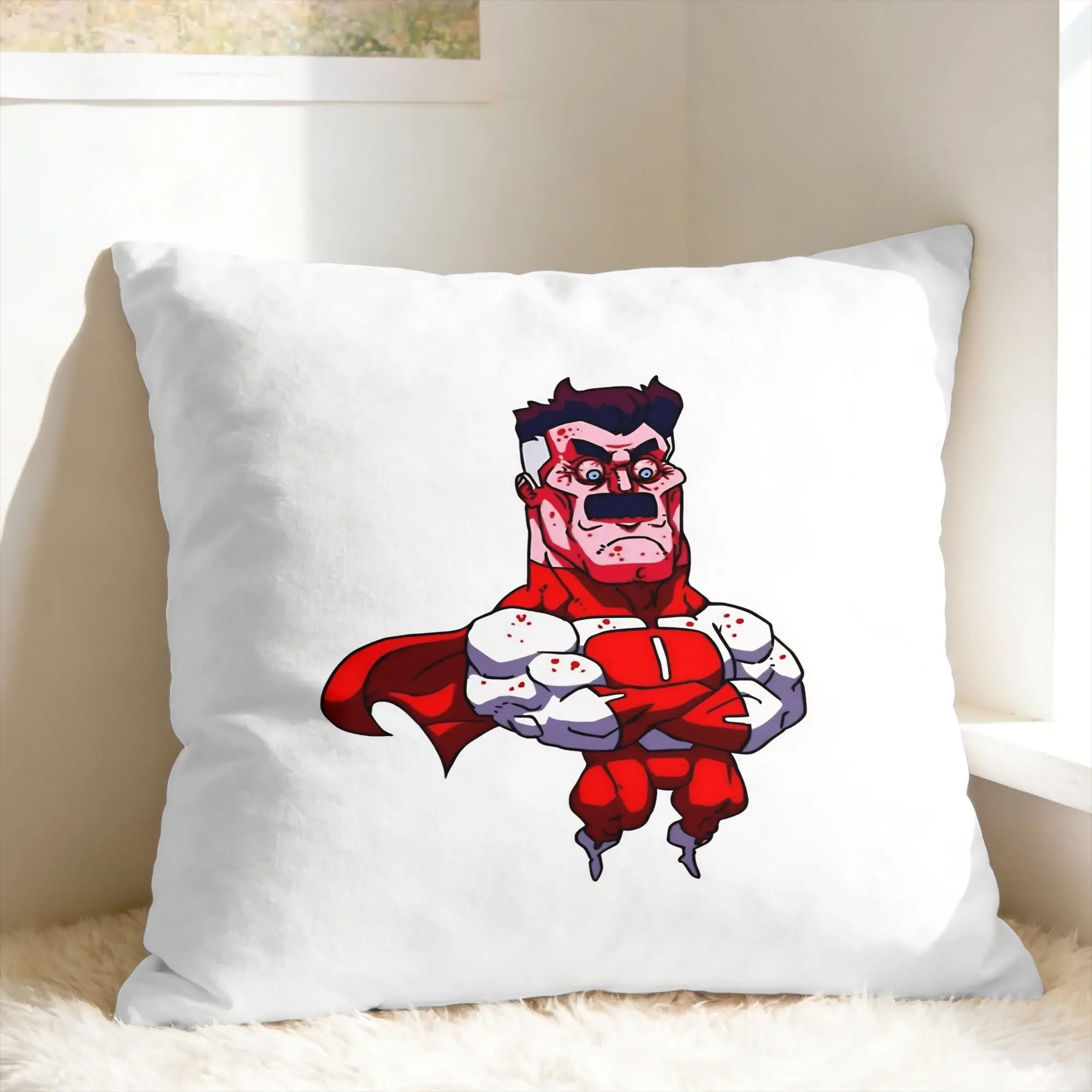 Comic I-Invincible Hero Omni Man Pillowcases  Cute Funny Pillow Case For Sofa Car Home Decor Square Pillow Cover
