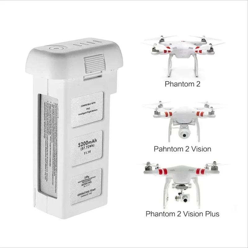 Imagem -03 - Bateria Drone para Dji Phantom 5200mah 11.1v Phantom Visionphantom Vision Plus Bateria Recarregável Drone Parts