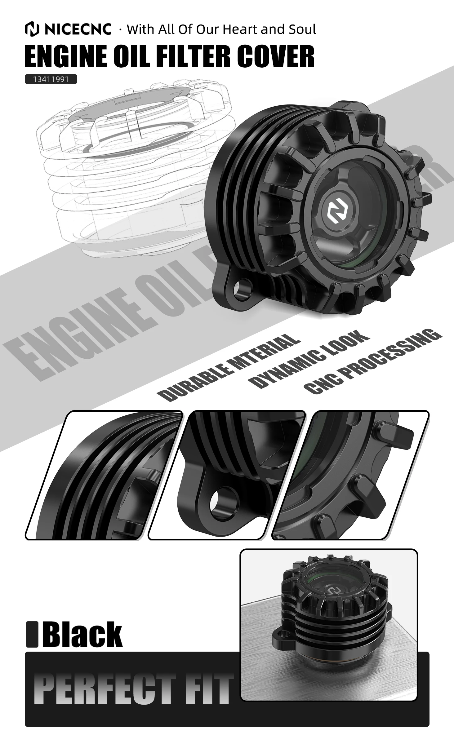 Für KTM 690 Enduro R690 SMC R 2009-2024 Motoröl Filter Abdeckung Für Husqvarna 701 Enduro Supermoto 2016-2024 GasGas 700 ES SM – Detail 7