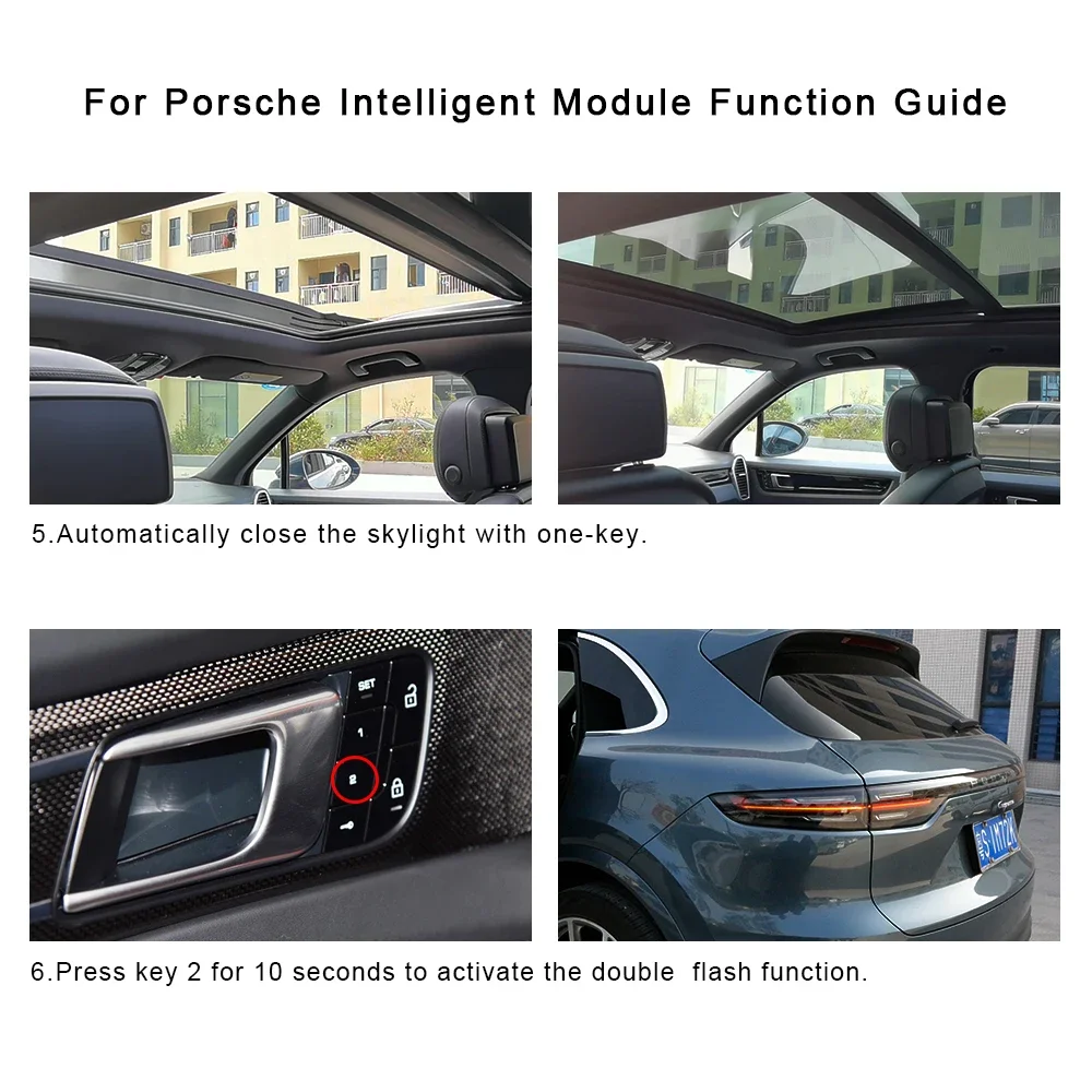 Slimme Module Voor Porsche One-Click Lift Raam Module Close Kofferbak Module Met Één Klik Dicht Zonnedak Voor Panamera Cayennepeper