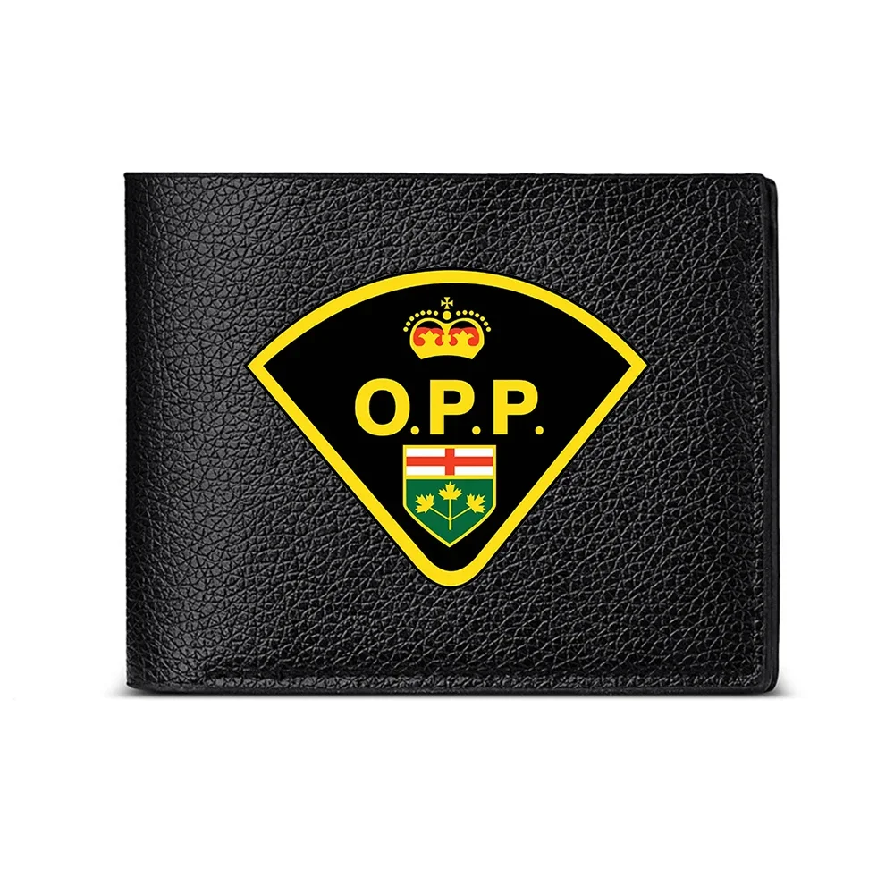 Opp Shield Design Men Wallet Card Holder Casual Business Fashion Print Style Accessory
