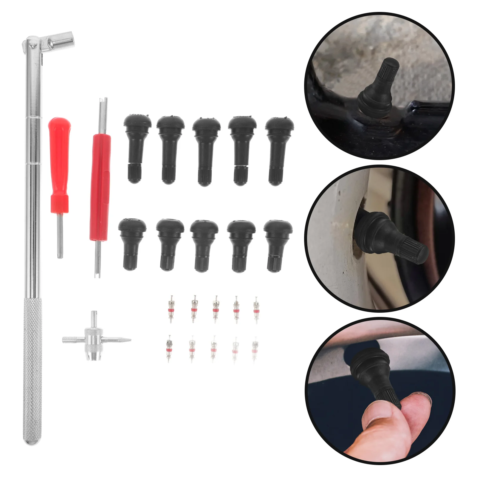 

36 шт. Набор инструментов для снятия сердечника клапана Tr412 Tr413 Набор инструментов для снятия штока резиновой шины Набор инструментов для снятия штока клапана