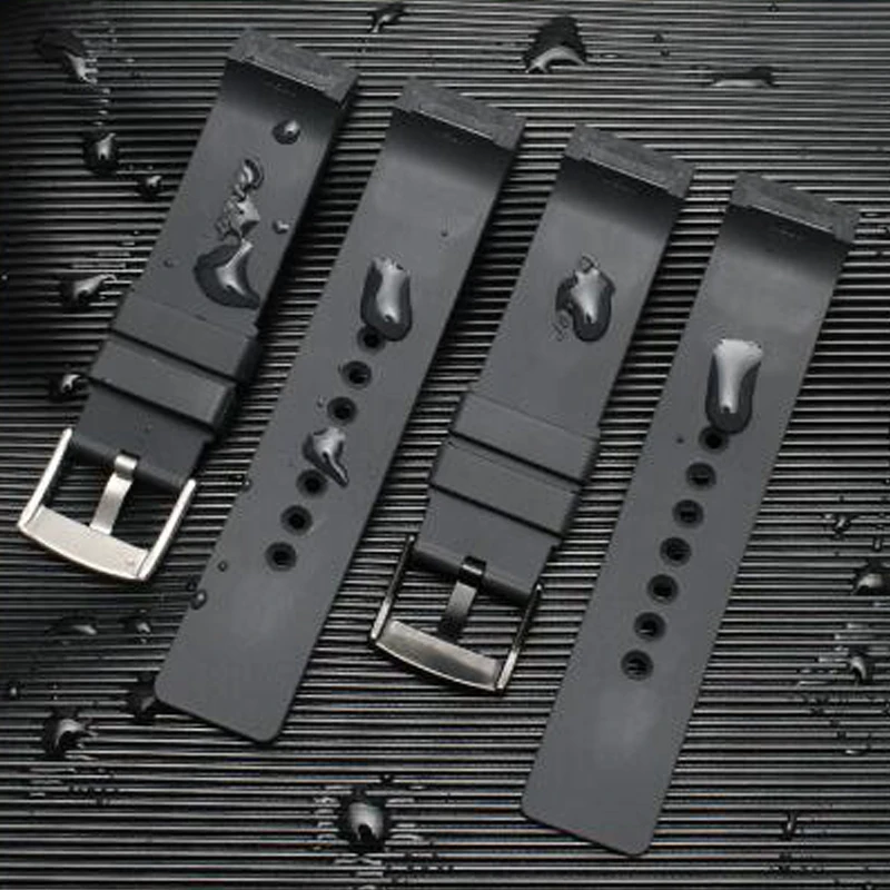 For Cartier Santos 100 High quality Watch Band Rubber black Watch Strap Men's Women's Silicone accessories bracelet 23mm