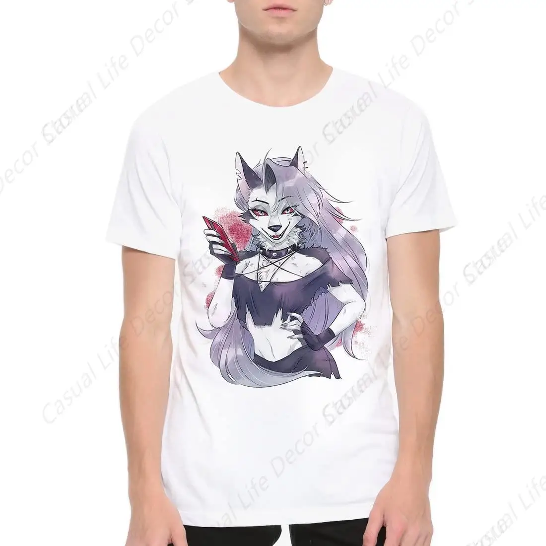 

Classic Retro Leisure Hellova Boss Art T-shirt Hazbin Hotel Tee