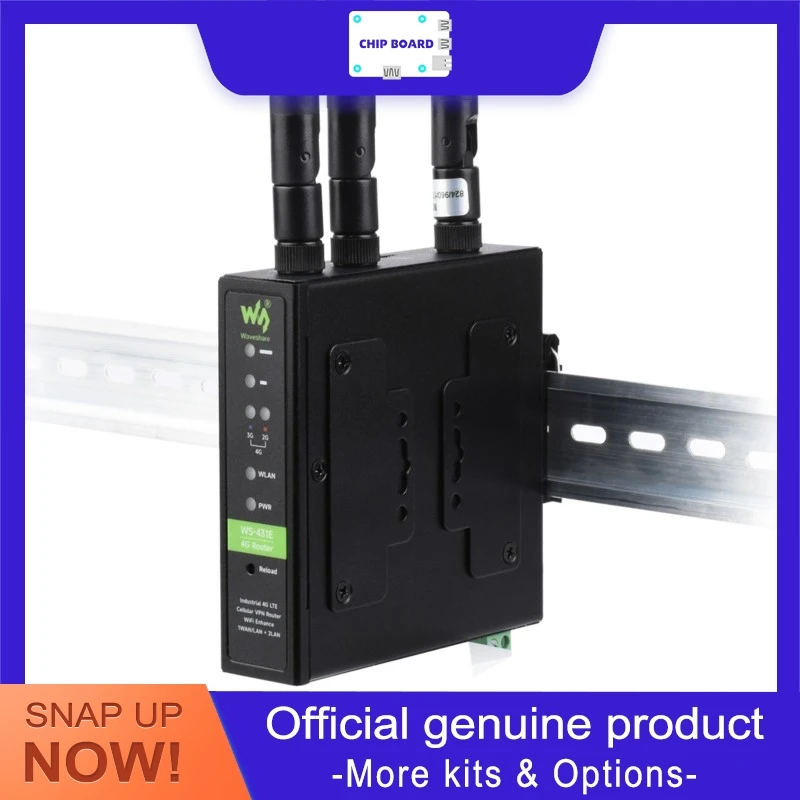 Industrial 4G LTE Router Device, Dual Qualcomm Chipset with Multiple VPN Protocols, Three Ethernet Ports and High-Speed WiFi