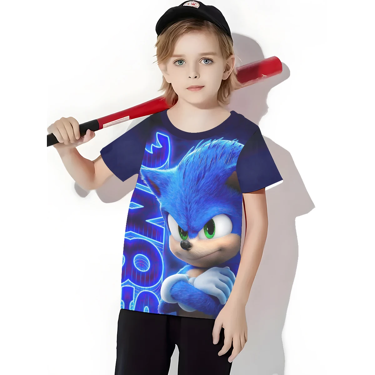 3D Print Cute Cartoon Baby Clothing 5 to 14 Years Male Outdoor Clothes for-S-sonics-Children Boy Girl Child T-Shirt Top Shirts