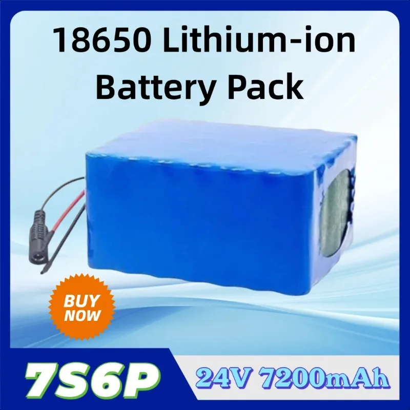 

24V 7200mAh 7S6P 18650 Lithium-ion Battery Pack for Electric Bicycles and Power-assisted Bicycles with BMS