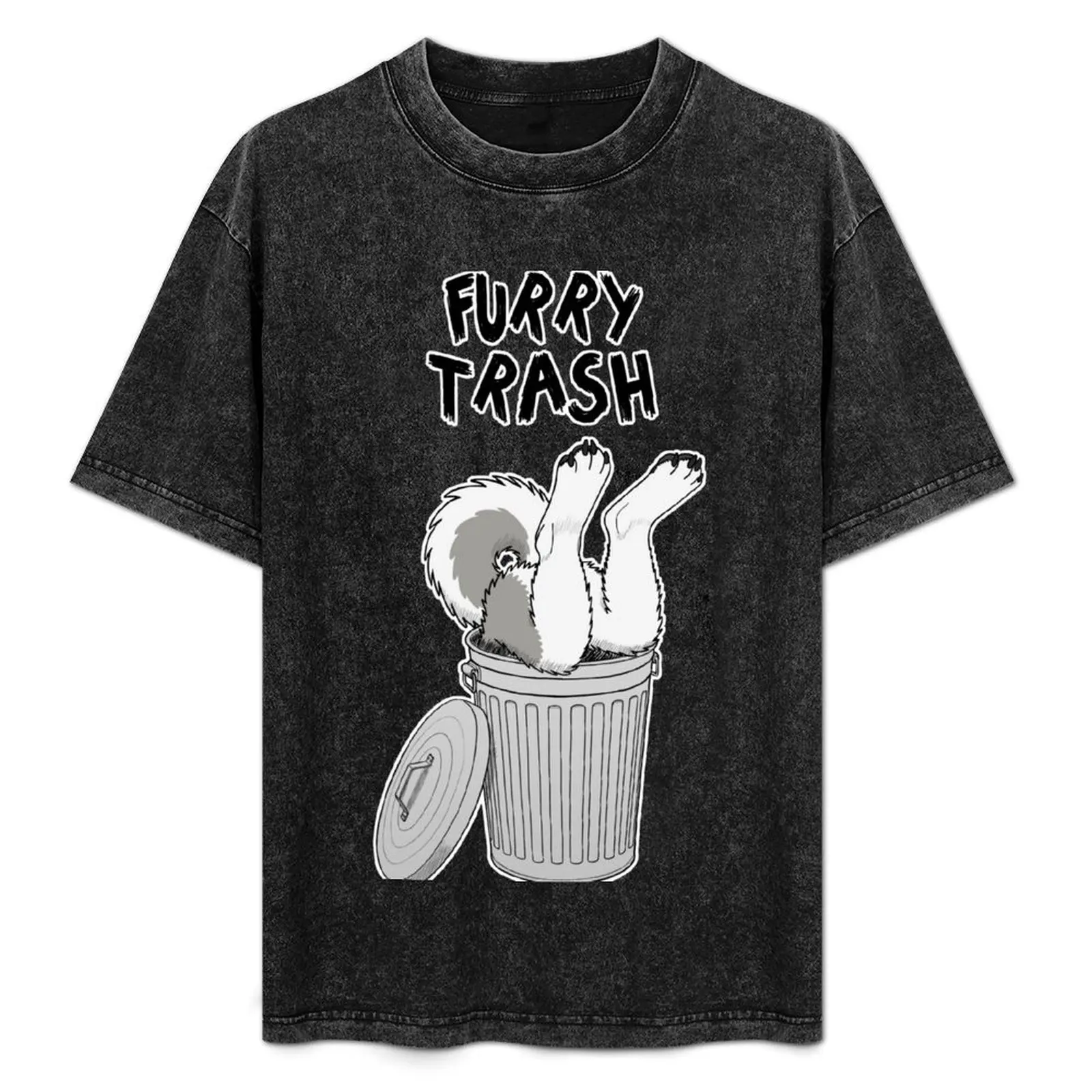 Furry Trash - Camiseta gris para husky/malamute, camiseta de talla grande que no se encoge