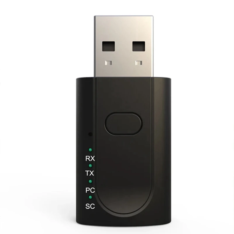 A39Q-4-In-1 USB Bluetooth 5.1 Adapter Wireless Audio Receiver Sender USB Externe Soundkarte Auto Lautsprecher Adapter