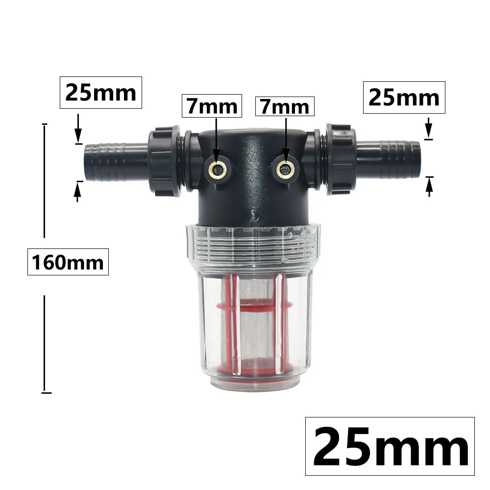 60 Mesh filtr wody do opryskiwacza 19mm 25mm Barb Connecto nawadnianie ogrodu pompka do akwarium pistolet na wodę filtr siatkowy filtr natryskowy