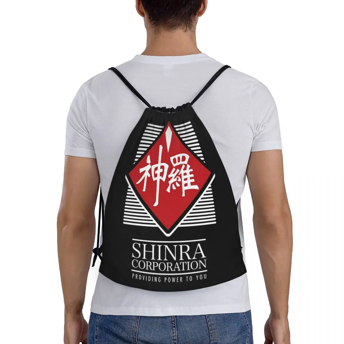 

Final Fantasy VII Shinra FF7 Corporation By Rev-Level Backpacks Casual Drawstring Bags Sundries Bag Book Bags For Travel School