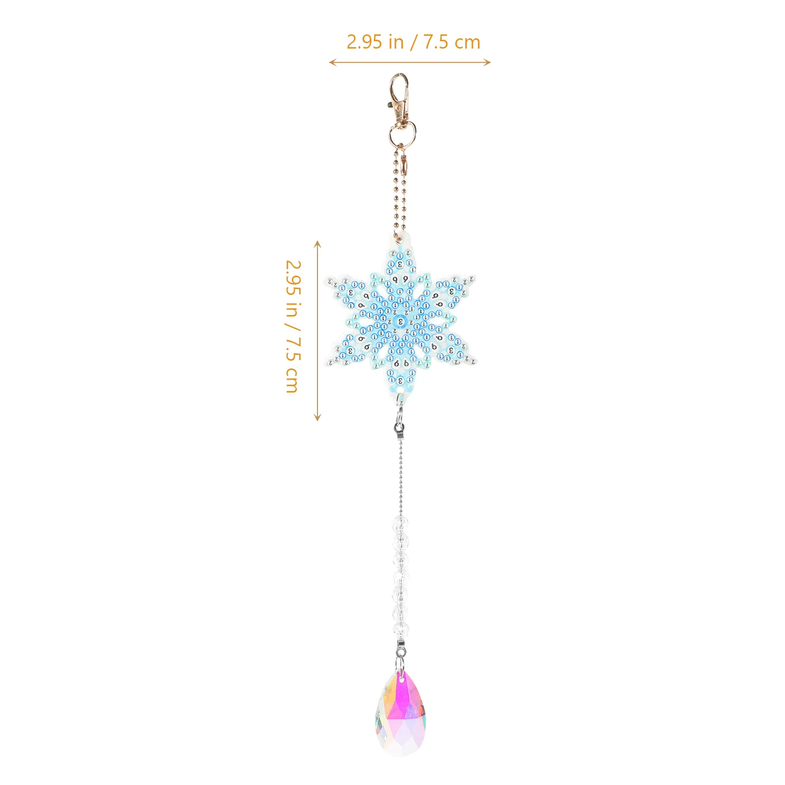 3Pcs Wind Chime DIY Rhinestone Hanging Decor Indoor Outdoor Window Bedroom Office Wall Ornament Kit