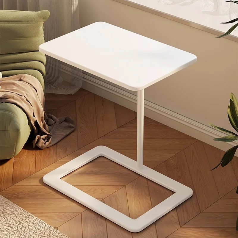 Minimalist Side Table Living Room Small Sofa Portable Bedside Compact Bedroom Nightstand Mobile Accent Space-Saving Shelf Modern