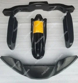 Racing car shell, set with anti-collision plastic fenders, number plates, front and rear bars