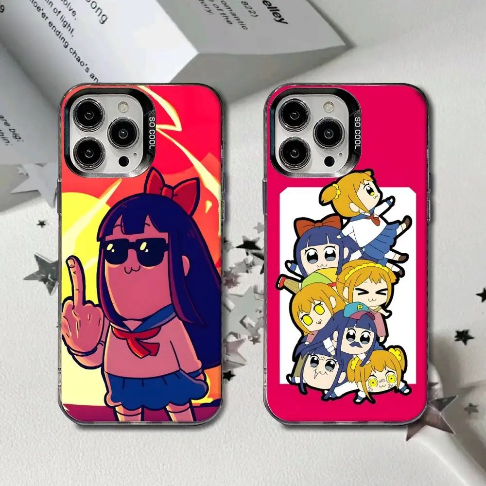 

Anime Pop Team Epic Phone Case For iPhone 16,15,14,13,12,11,8,7,Pro,Max,Plus,Mini,XS,SE Black Matte Hard
